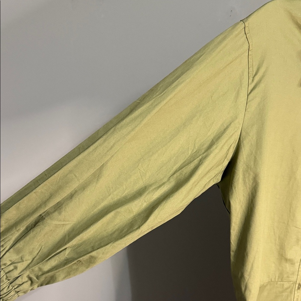 En Saison Hardin Olive Green Shirt Dress Small NWT Cotton Button Front Chic - Picture 6 of 13